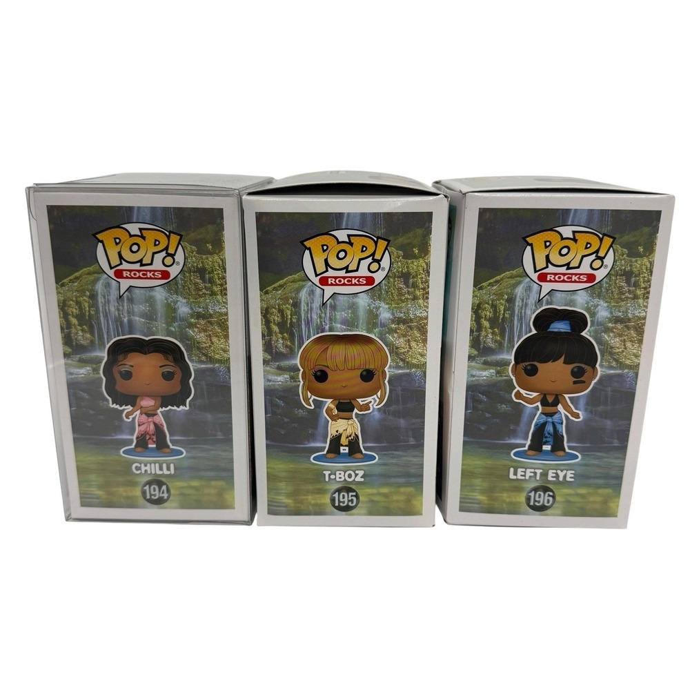 Funko POP Rocks TLC Left Eye 196 T-Boz 195 Chilli 194 Chase Vinyl Figure Lot 3 - Picture 2 of 6